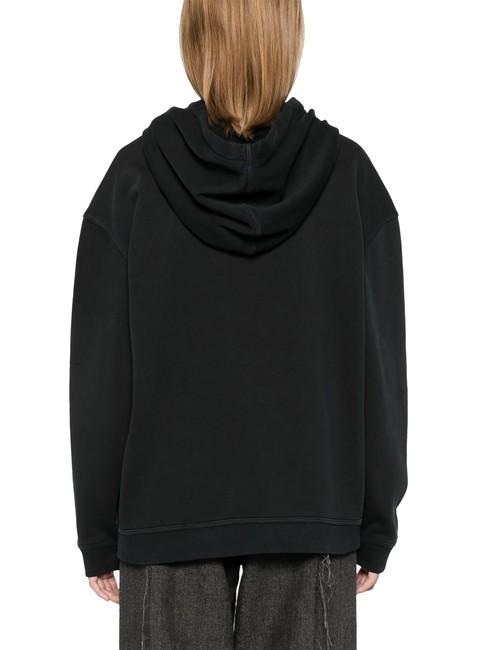 BASSANI Felpa con cappuccio nero limousine - Felpe Donna