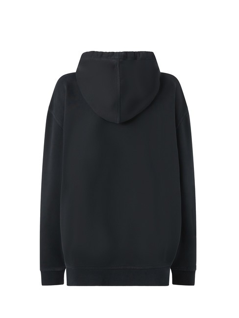 BASSANI Felpa con cappuccio nero limousine - Felpe Donna