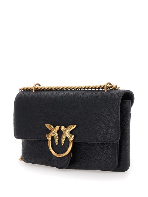 LOVE SOFT MINI Borsetta a spalla / a tracolla nero-antique gold - Borse Donna