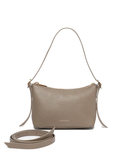 CHERRY Borsa piccola a spalla in pelle warm taupe - Borse Donna