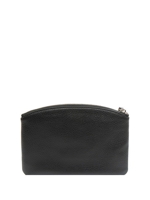 ROUNDED ENVELOPE Pochette in pelle con polsierina Nero - Borse Donna