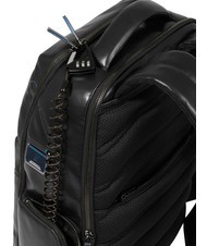 PIQUADRO BLUE SQUARE  Zaino porta PC 15,6" in pelle Nero - Zaini da lavoro porta PC - 4