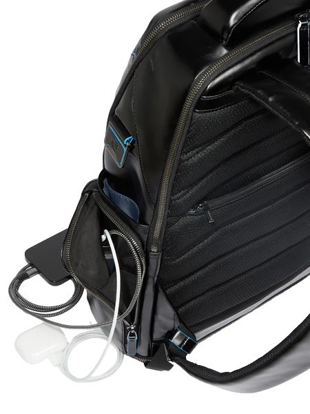 BLUE SQUARE  Zaino porta PC 15,6" in pelle Nero - Zaini da lavoro porta PC