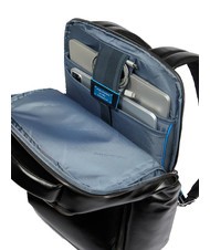 PIQUADRO BLUE SQUARE  Zaino porta PC 15,6" in pelle Nero - Zaini da lavoro porta PC - 9