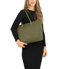 LESAC VIOLA  Shopping Bag in pelle oliva - Borse Donna - 4