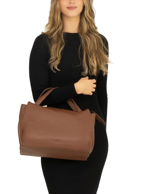 FRESIA Borsa a mano, con tracolla, in pelle bruciato - Borse Donna