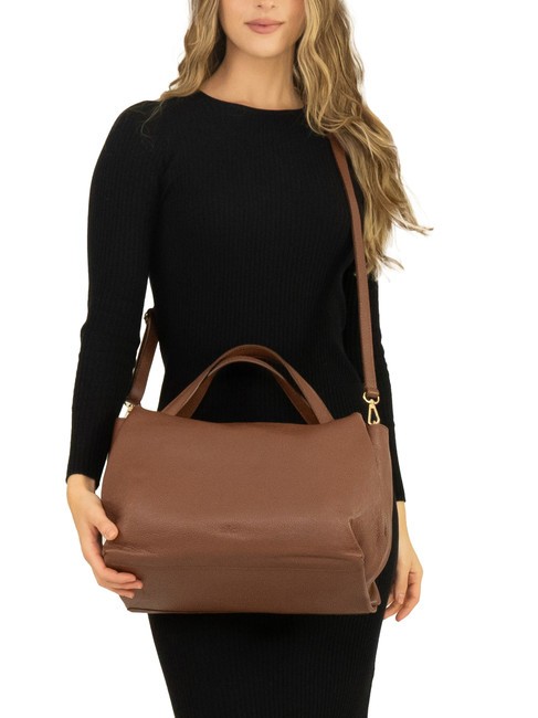 FRESIA Borsa a mano, con tracolla, in pelle bruciato - Borse Donna