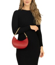 LESAC GIUDITTA Borsa hobo in pelle con manico catena rosso - Borse Donna - 4