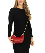 LESAC GIUDITTA Borsa hobo in pelle con manico catena rosso - Borse Donna - 5