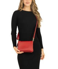 LESAC SIMONA Borsa a tracolla tris pelle dollaro rosso - Borse Donna - 4