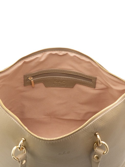 VIOLA  Shopping Bag in pelle taupe chiaro - Borse Donna