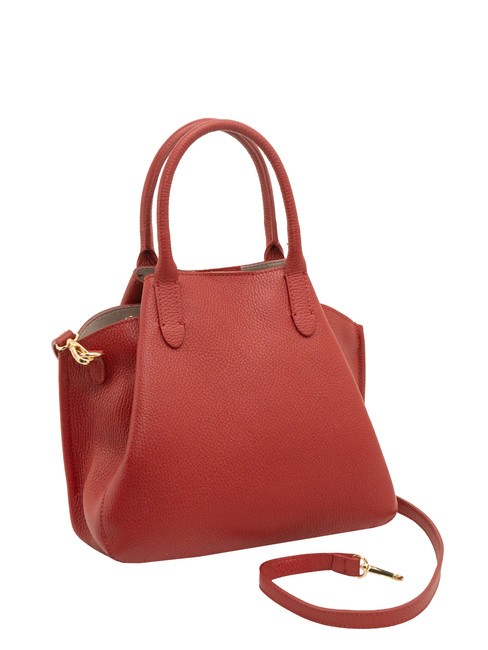 ALICE Borsa a mano in pelle con tracolla rosso - Borse Donna
