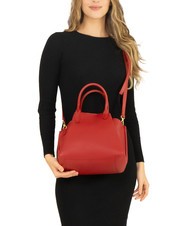 LESAC ALICE Borsa a mano in pelle con tracolla rosso - Borse Donna - 5