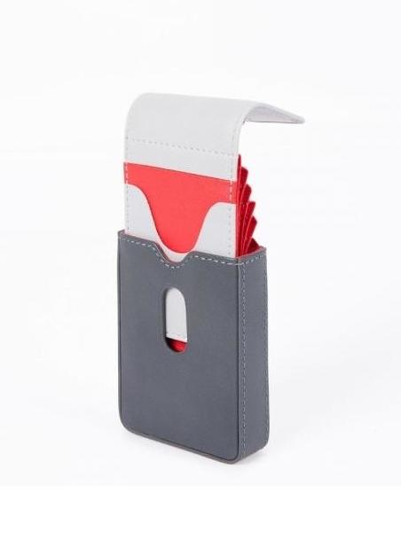 CAMPIONARIO - URBAN Portacard in pelle grigio - Portafogli Uomo