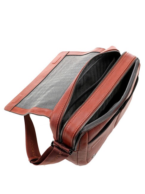 CAMPIONARIO - BLACK SQUARE Messenger in pelle CUOIO - Cartelle Lavoro