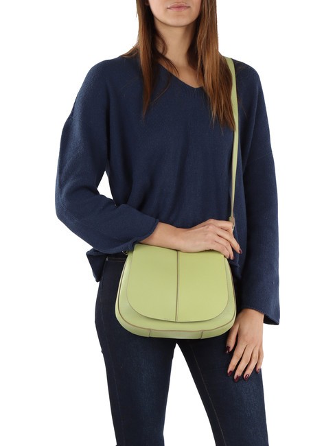 HELENA ROUND Borsa in pelle con doppia tracolla acerbo - Borse Donna