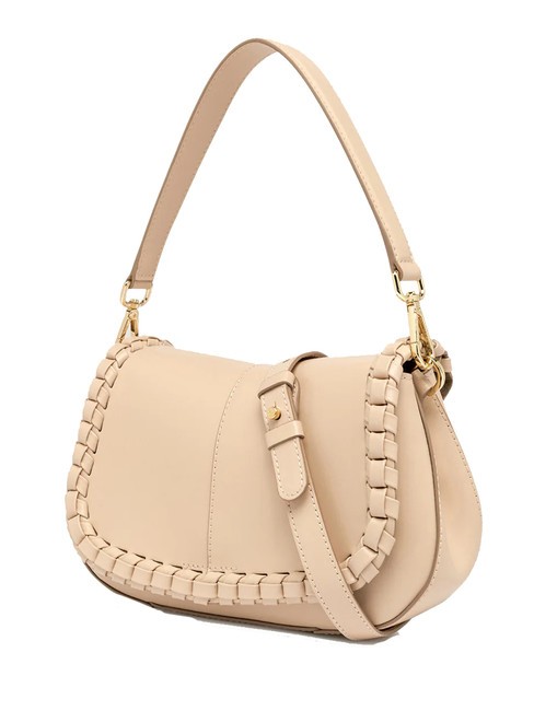 HELENA ROUND Borsa in pelle con flap cream - Borse Donna