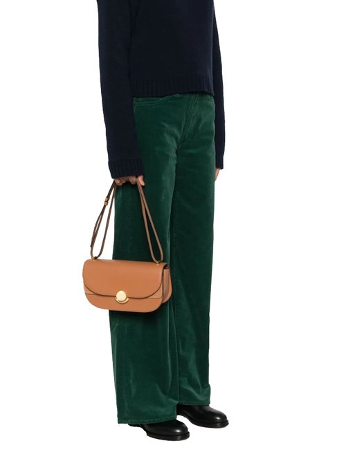 SFERA Borsa a tracolla in pelle con flap brandy - Borse Donna