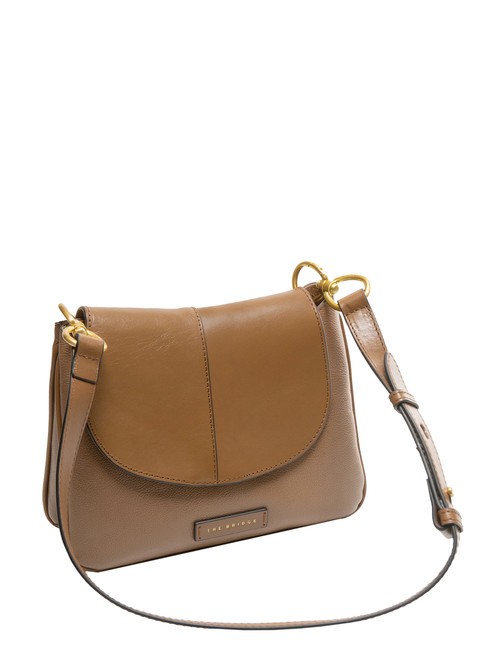 ELISABETTA Borsa con flap a spalla in pelle oyster abb. oro - Borse Donna