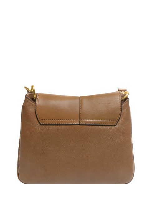 ELISABETTA Borsa con flap a spalla in pelle oyster abb. oro - Borse Donna