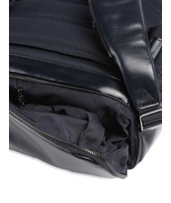 PIQUADRO BLUE SQUARE  Zaino porta PC 15,6" in pelle blu - Zaini da lavoro porta PC - 4