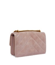 PINKO LOVE ONE MINI Borsa mini in pelle crosta cipria-antique gold - Borse Donna - 2