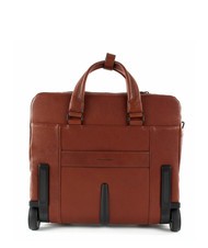 PIQUADRO CAMPIONARIO - BLACK SQUARE Trolley Pilota porta PC 15,6", in pelle CUOIO - Trolley Pilota - 3
