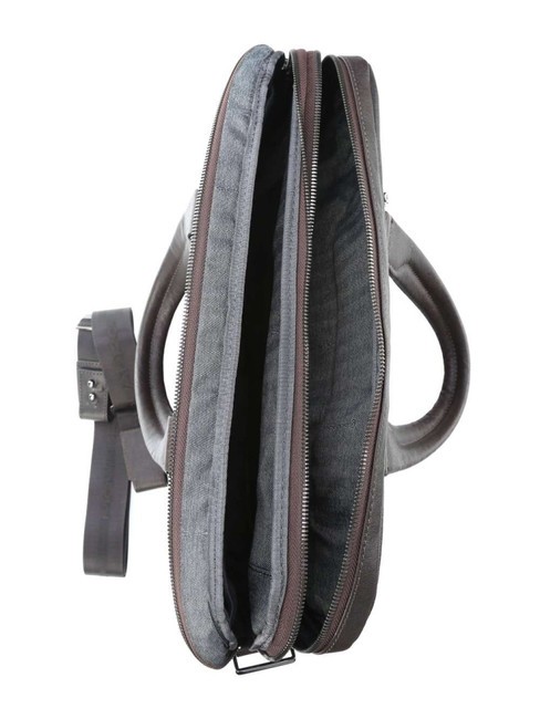 CAMPIONARIO - BLACK SQUARE Cartella in pelle porta pc 15.6" MORO - Cartelle Lavoro