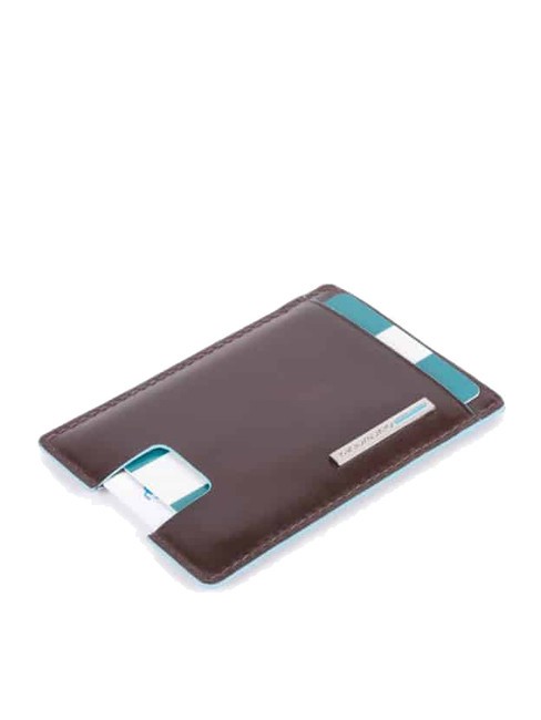 CAMPIONARIO - BLUE SQUARE  Portacard piatto in pelle MOGANO - Portafogli Uomo