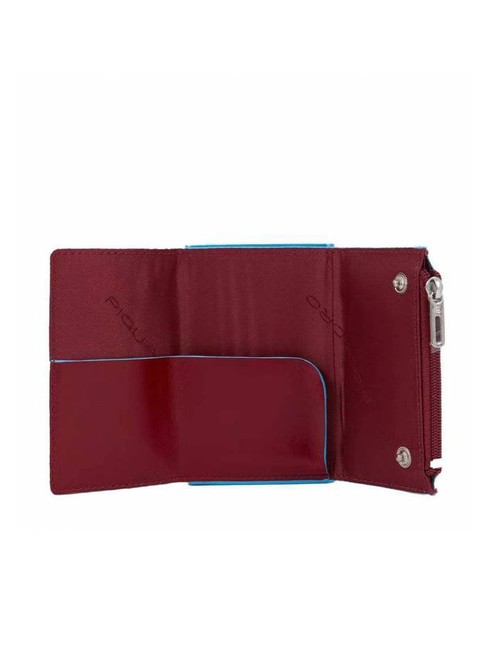 BLUE SQUARE Portafoglio in pelle con sliding system ROSSO - Portafogli Uomo