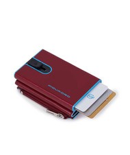 PIQUADRO BLUE SQUARE Portafoglio in pelle con sliding system ROSSO - Portafogli Uomo - 3