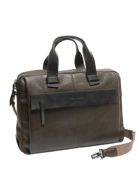 CAMPIONARIO - PYRAMID Cartella in pelle, porta pc 15" VERDE - Cartelle Lavoro