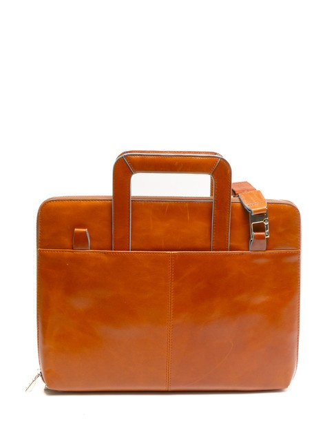 CAMPIONARIO - BLUE SQUARE Portablocco A4 in pelle con manici ARANCIO - Porta tablet & Organizer