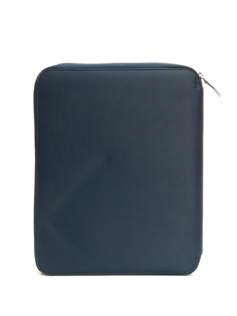 CAMPIONARIO - PQ-BIOS Portablocco A4 in pelle e tessuto blu - Porta tablet & Organizer