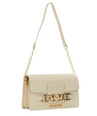 LOVE MOSCHINO HEART CHAIN Borsa a spalla avorio - Borse Donna - 2