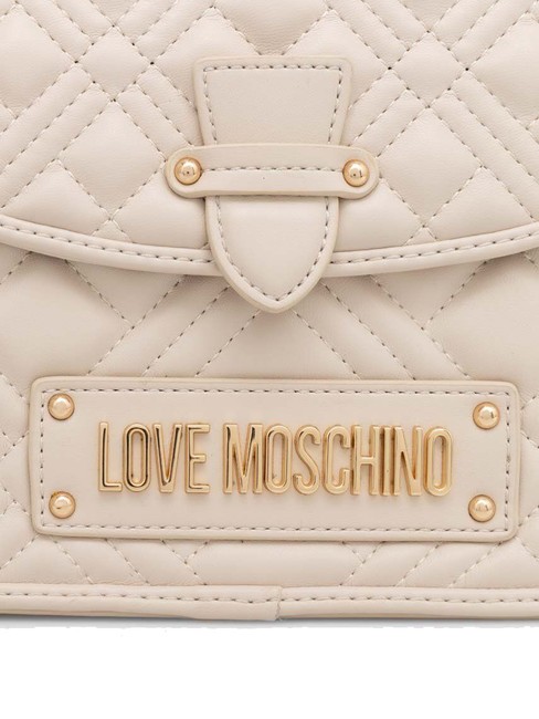 QUILTED Borsa cartelletta con tracolla avorio - Borse Donna