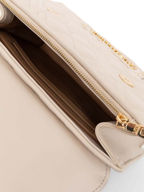 QUILTED Borsa cartelletta con tracolla avorio - Borse Donna