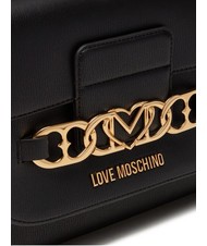 LOVE MOSCHINO HEART CHAIN Borsa shopper a spalla Nero - Borse Donna - 3