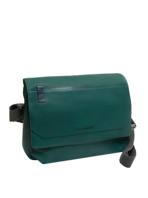 CAMPIONARIO -  TALLIN Cartella messenger pelle pc 14" VERDE - Cartelle Lavoro