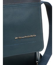 PIQUADRO CAMPIONARIO - CARY Messenger in pelle, porta pc 13" blu - Cartelle Lavoro - 3