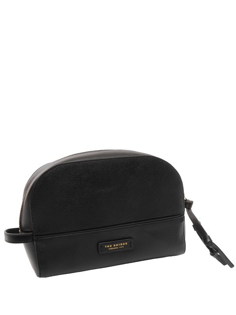 DOMITILLA  Beauty in pelle Nero Oro - Beauty Case