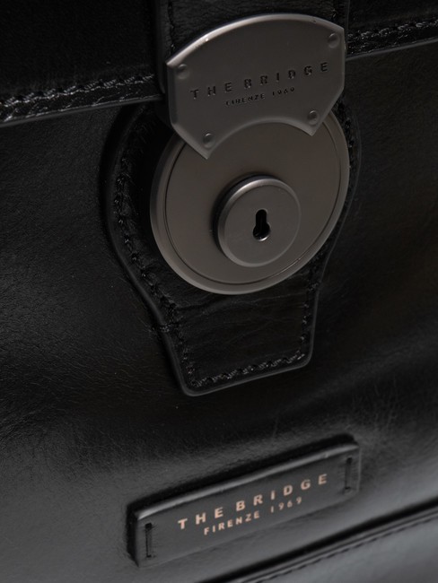 NERI  Cartella in pelle nero/rutenio scuro opaco - Cartelle Lavoro