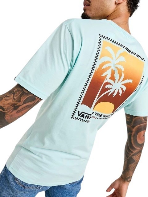 ISLAND BOX T-shirt in cotone con stampa blue glow - T-shirt Uomo