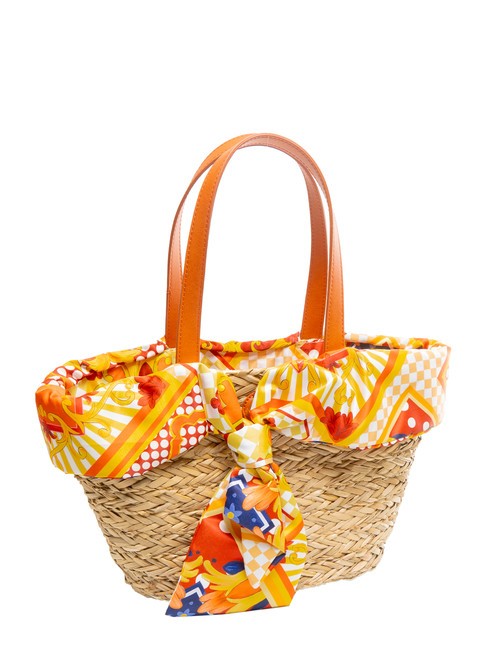 JAVA Borsa da mare media in paglia orange - Borse Donna