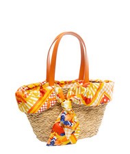 YNOT JAVA Borsa da mare media in paglia orange - Borse Donna - 2