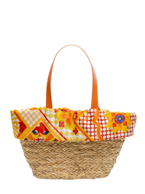JAVA Borsa da mare media in paglia orange - Borse Donna
