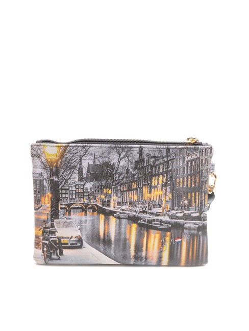 YESBAG Pochette a bustina con poliserina amsterdam snow - Borse Donna