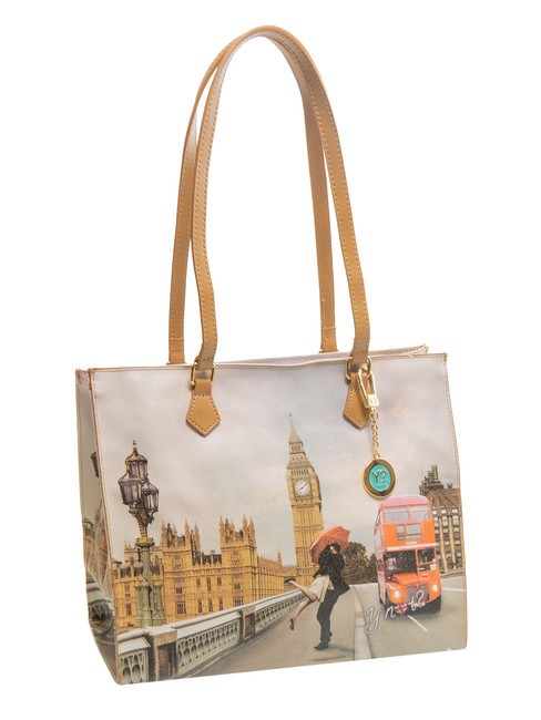 YESBAG Shopping bag squadrata london love - Borse Donna