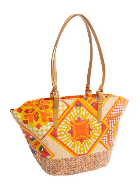 SICILY Borsa shopping media da mare orange - Borse Donna