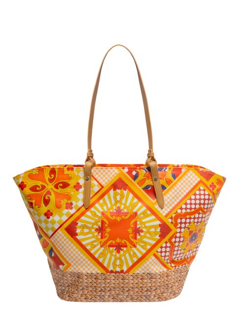 SICILY Borsa shopping grande da mare orange - Borse Donna